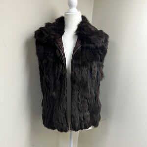 Brown Rabbit Fur Vest